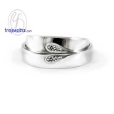 แหวนทองคำขาว แหวนเพชร แหวนคู่ แหวนแต่งงาน แหวนหมั้น - RC3047DWG